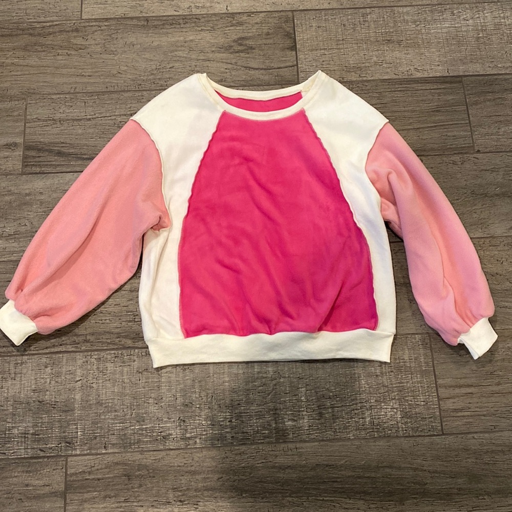 Women’s crewneck pink and white- L - Picture 1 of 3
